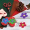 120 Pieces Summer Felt Flowers Fabric Flower Embellishments Assorted Colors for DIY Crafts